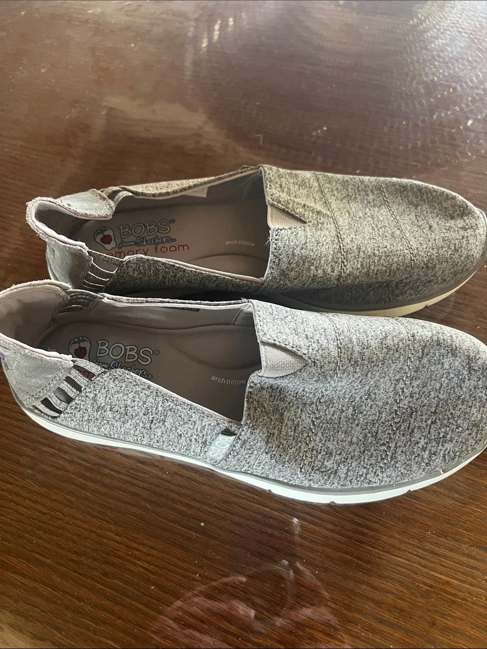Skechers BOBS Slip-On Casual Shoes in Heather Gray